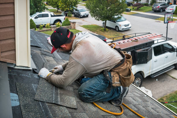 Professional Roofing technician working in Princeton, NJ